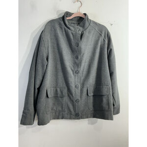 Mens Raphael Sport Blazer Jacket Large Gray Button Down Lined